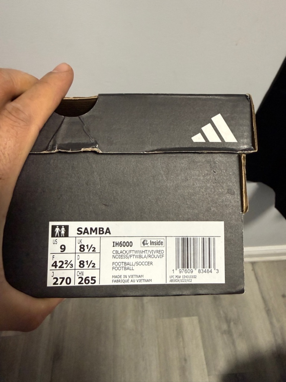 adidas Black Sneakers with White Three Stripes - Picture 5 of 5